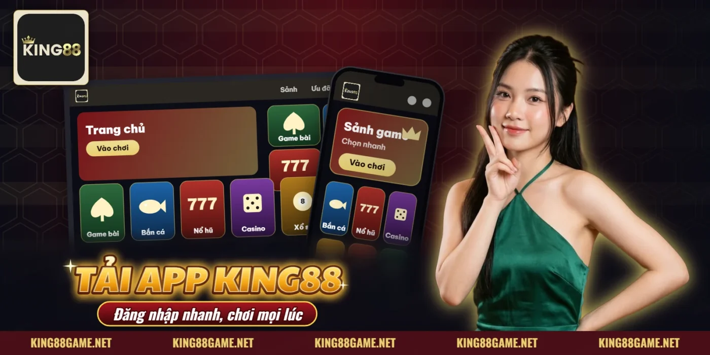 Giao diện ứng dụng KING88 trên điện thoại